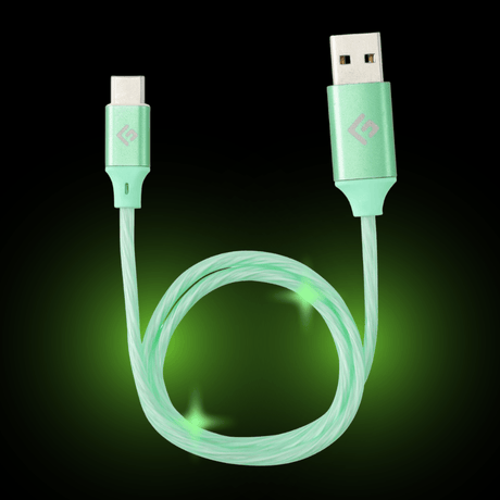 0,5M/2ft LED USB-C/USB-A Cable | High-Speed Charging + Sync - FLOATING GRIP