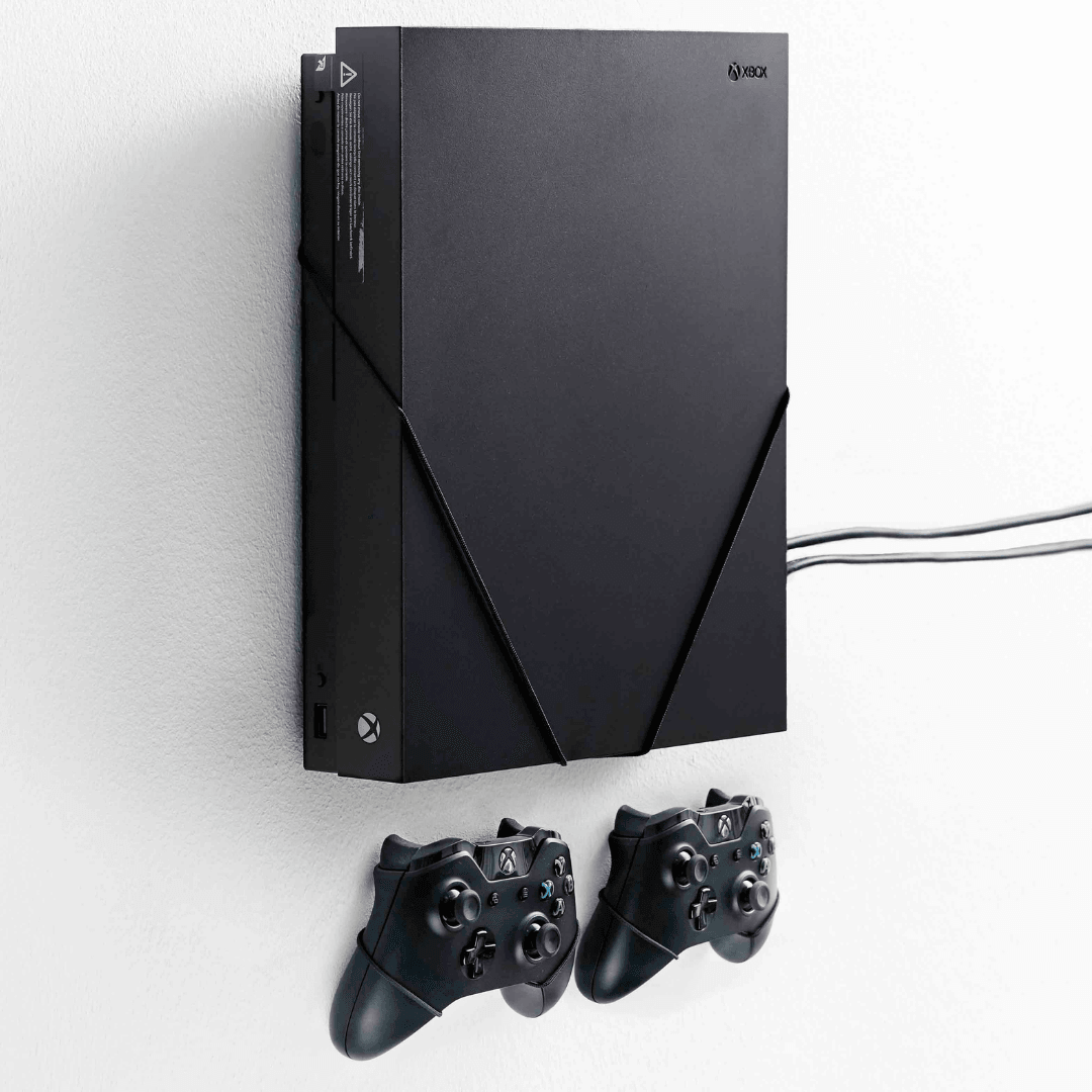 XBOX One X Wall Mount by FLOATING GRIP | Microsoft XBOX One X - FLOATING GRIP