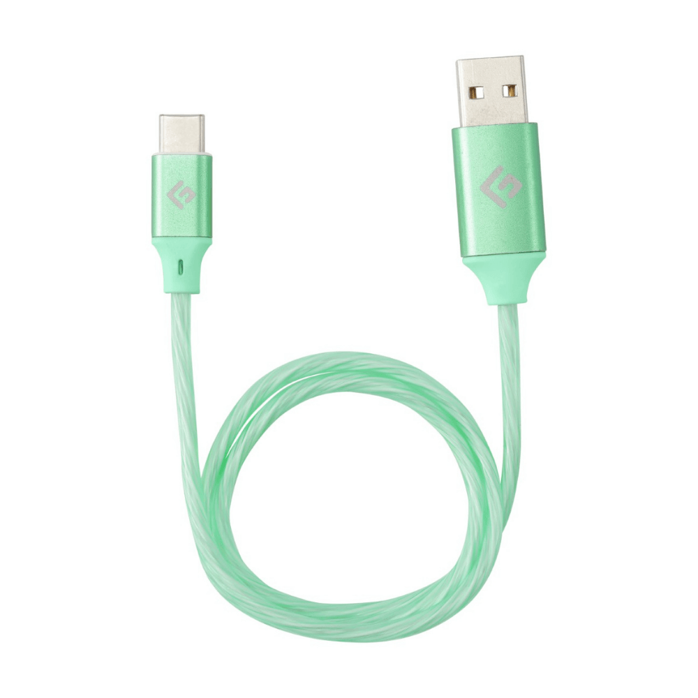 0,5M/2ft LED USB-C/USB-A Cable | High-Speed Charging + Sync - FLOATING GRIP