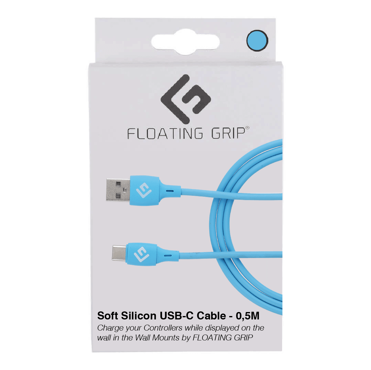 0,5M/2ft USB-C/USB-A Cable | High-Speed Charging + Sync - FLOATING GRIP