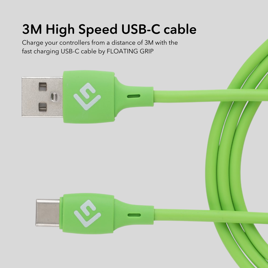 3M/10ft USB-C/USB-A kabel | Hög hastighet Laddning + Synkronisering