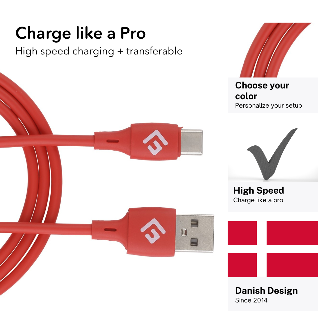 0,5M/2ft Câble USB-C/USB-A | Charge à haute vitesse + Synchronisation