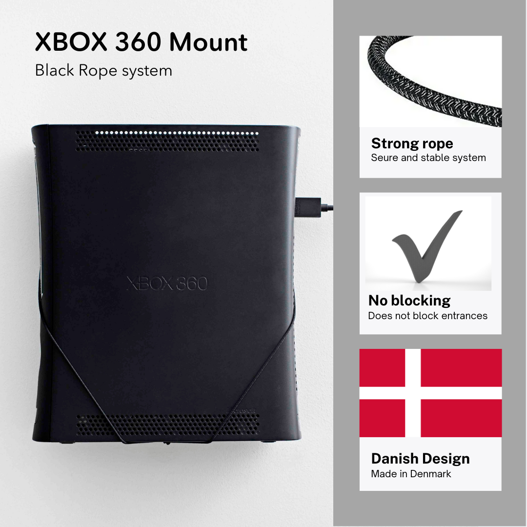 XBOX 360 Wall Mount by FLOATING GRIP | Microsoft XBOX 360