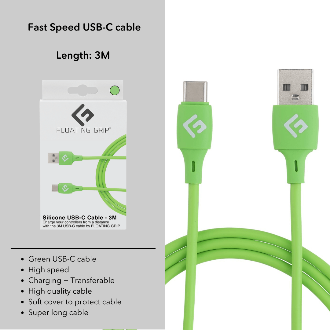 Cable USB-C/USB-A de 3 metros/10 pies | Carga de alta velocidad + Sincronización