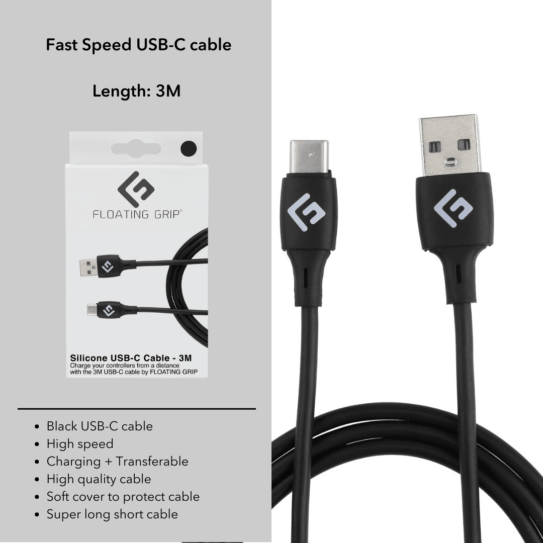 3M/10ft USB-C/USB-A Kabel | Hochgeschwindigkeitsladen + Synchronisieren