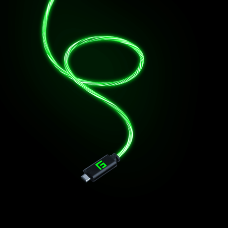 3M/10ft LED USB-C/USB-C Cable | High-Speed Charging + Sync - FLOATING GRIP