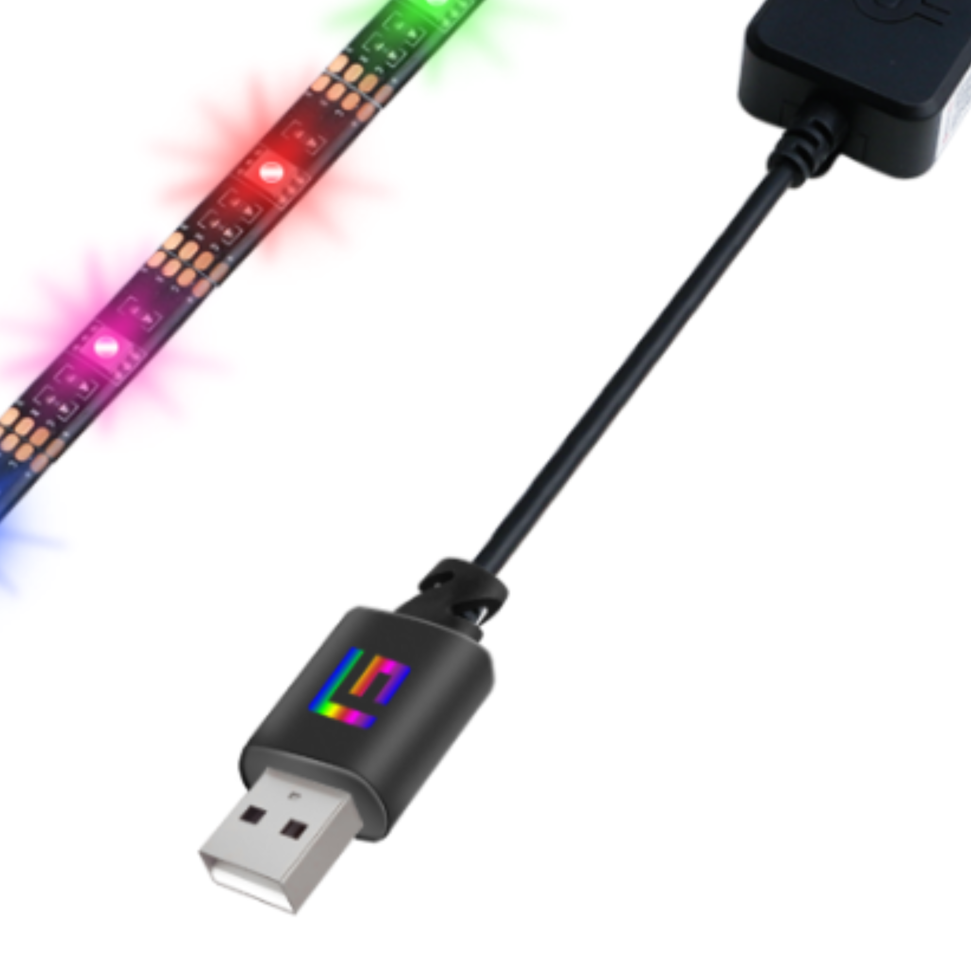 Bande lumineuse RGB de 1 mètre/3 pieds avec Bluetooth et télécommande
