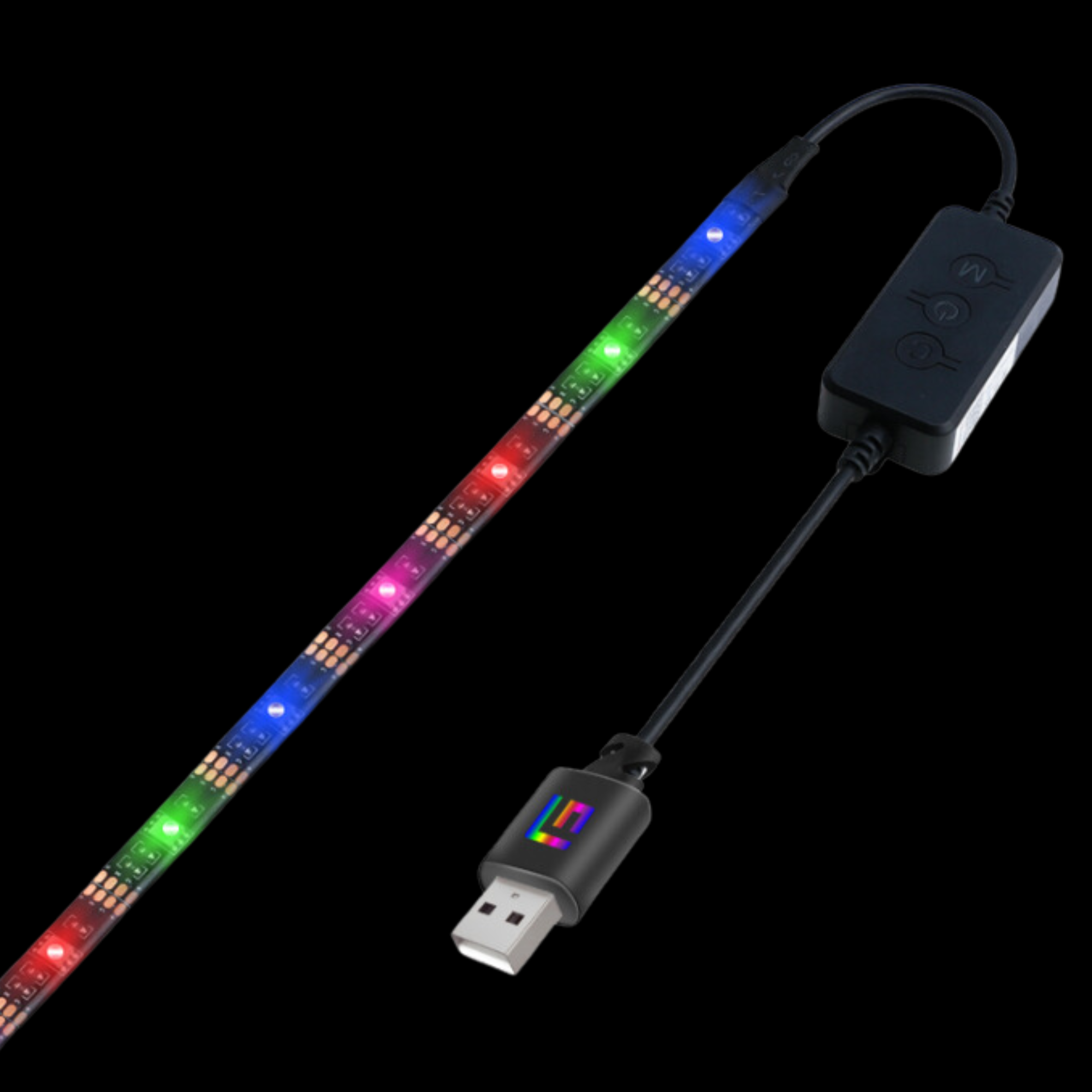 Pies de tira de luces RGB con Bluetooth y control remoto