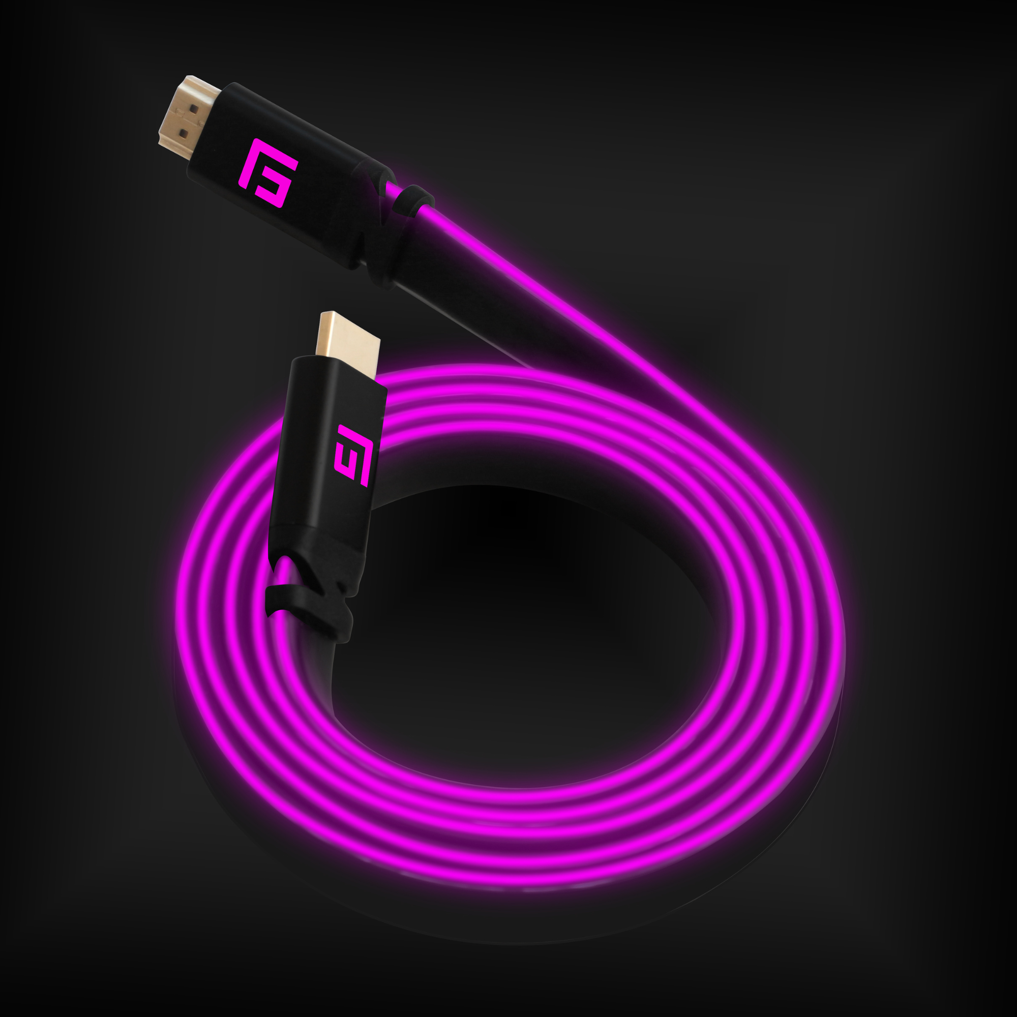1,5M/5ft Pink LED HDMI Cable, V.2.1 | High-Speed | 8K/60Hz