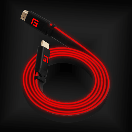 Premium 1.5M/5ft HDMI Cable | Ultra High-Speed Performance and LED Lighting | V2.1 | 8K/60Hz - FLOATING GRIP
