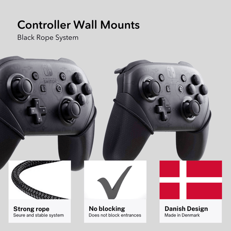 Nintendo Switch Controller Wall Mounts by FLOATING GRIP - FLOATING GRIP