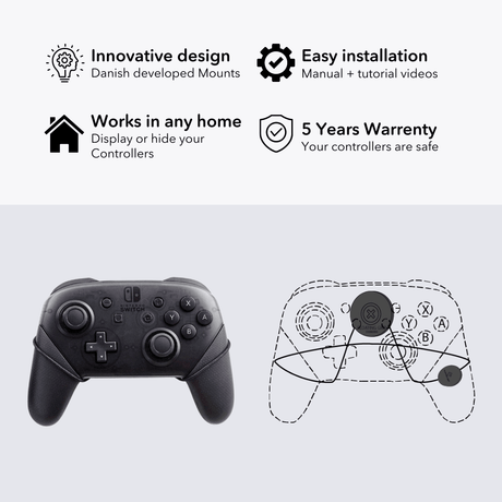 Nintendo Switch Controller Wall Mounts by FLOATING GRIP - FLOATING GRIP