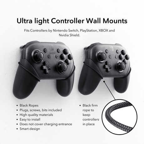 Nintendo Switch Controller Wall Mounts by FLOATING GRIP - FLOATING GRIP