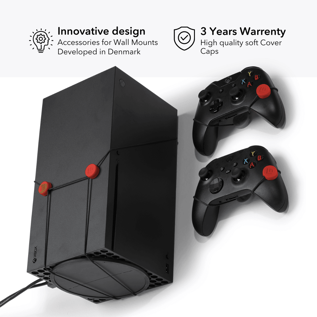 Wall Mount Cover Caps | Red - FLOATING GRIP