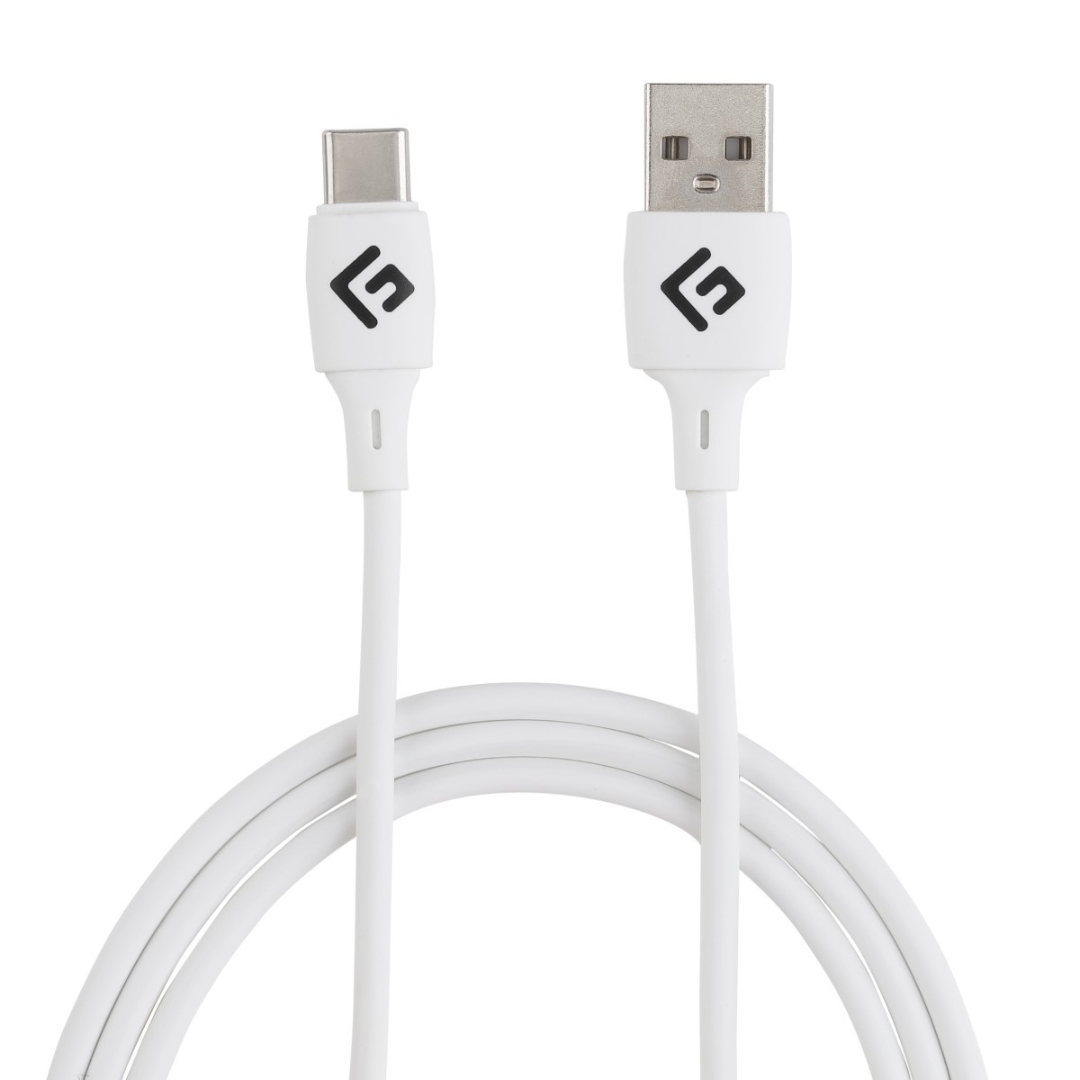 0,5M USB-C/USB-A højhastigheds kabel | Hvid