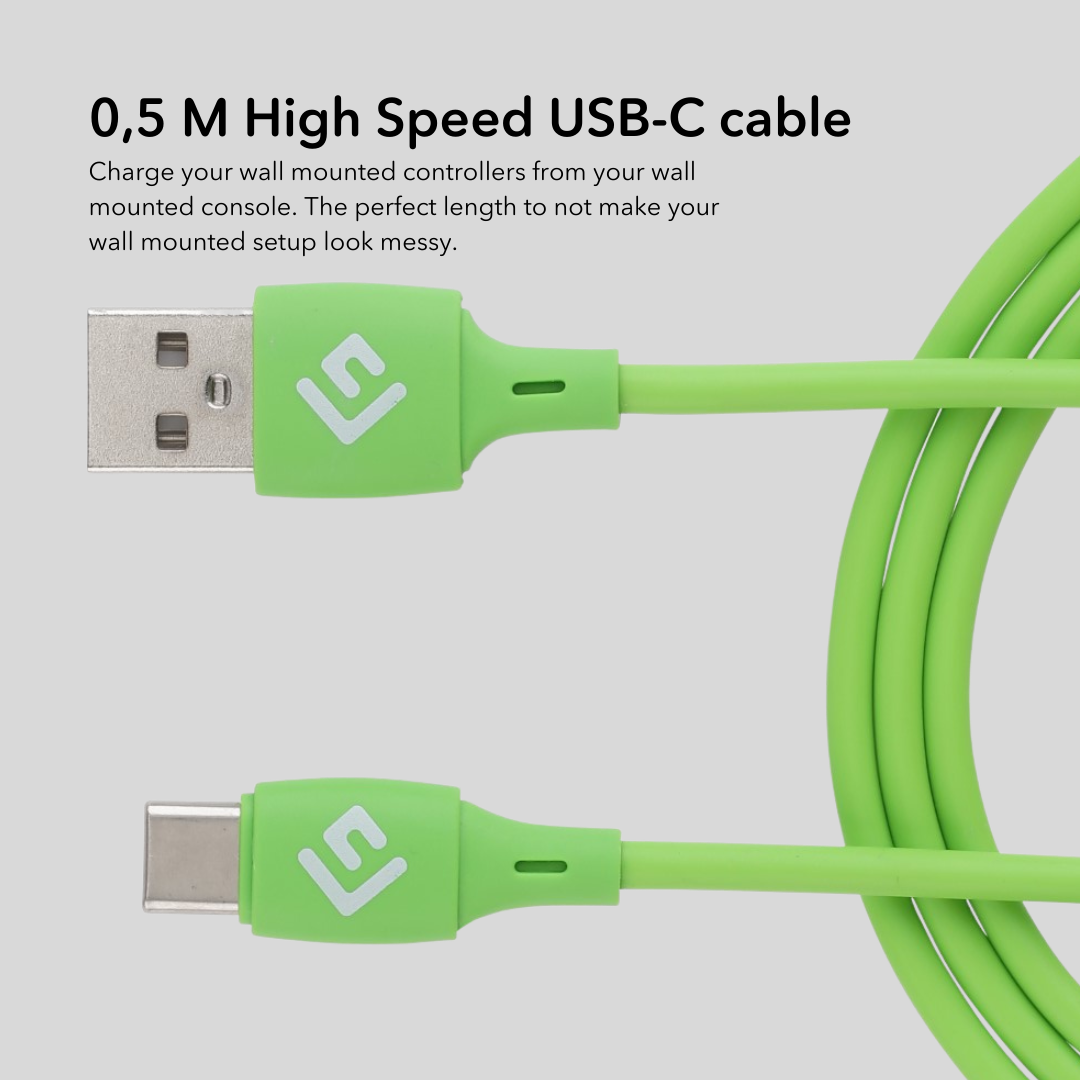 0,5M/2ft USB-C/USB-C-Kabel | Schnelles Laden + Synchronisieren