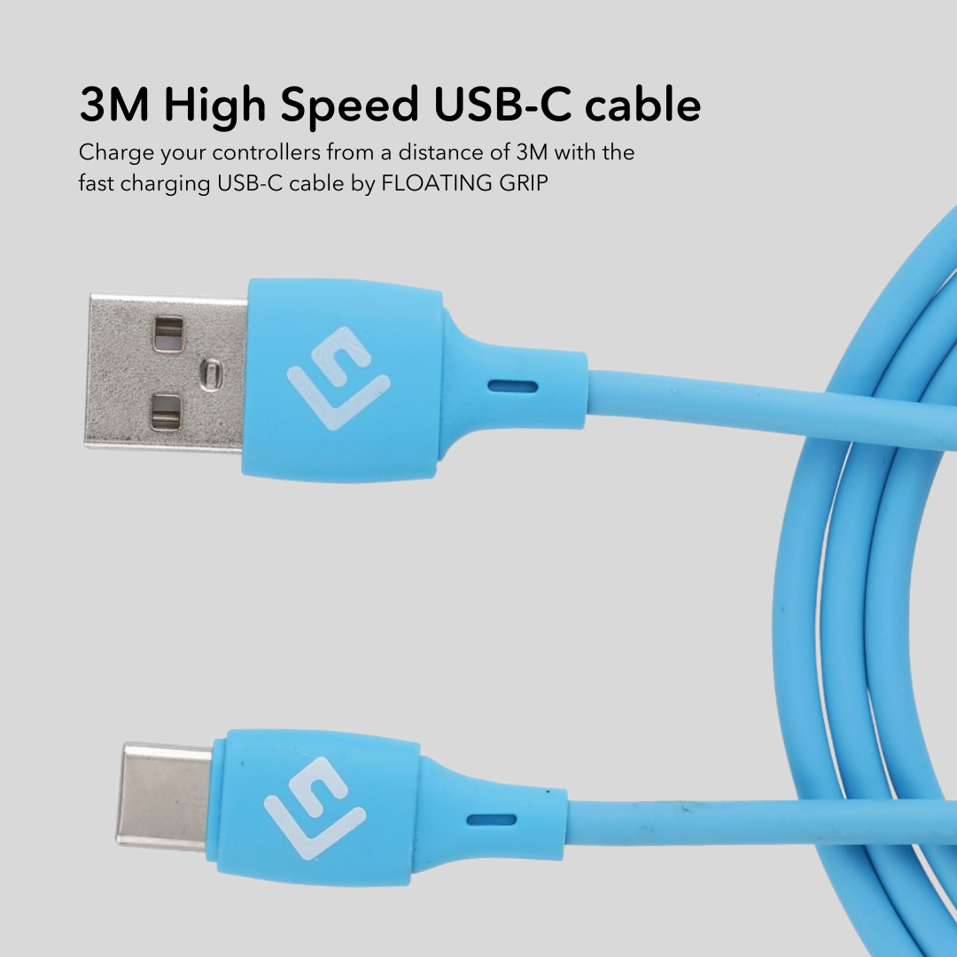 3M/10ft USB-C/USB-A Cable | High-Speed Charging + Sync