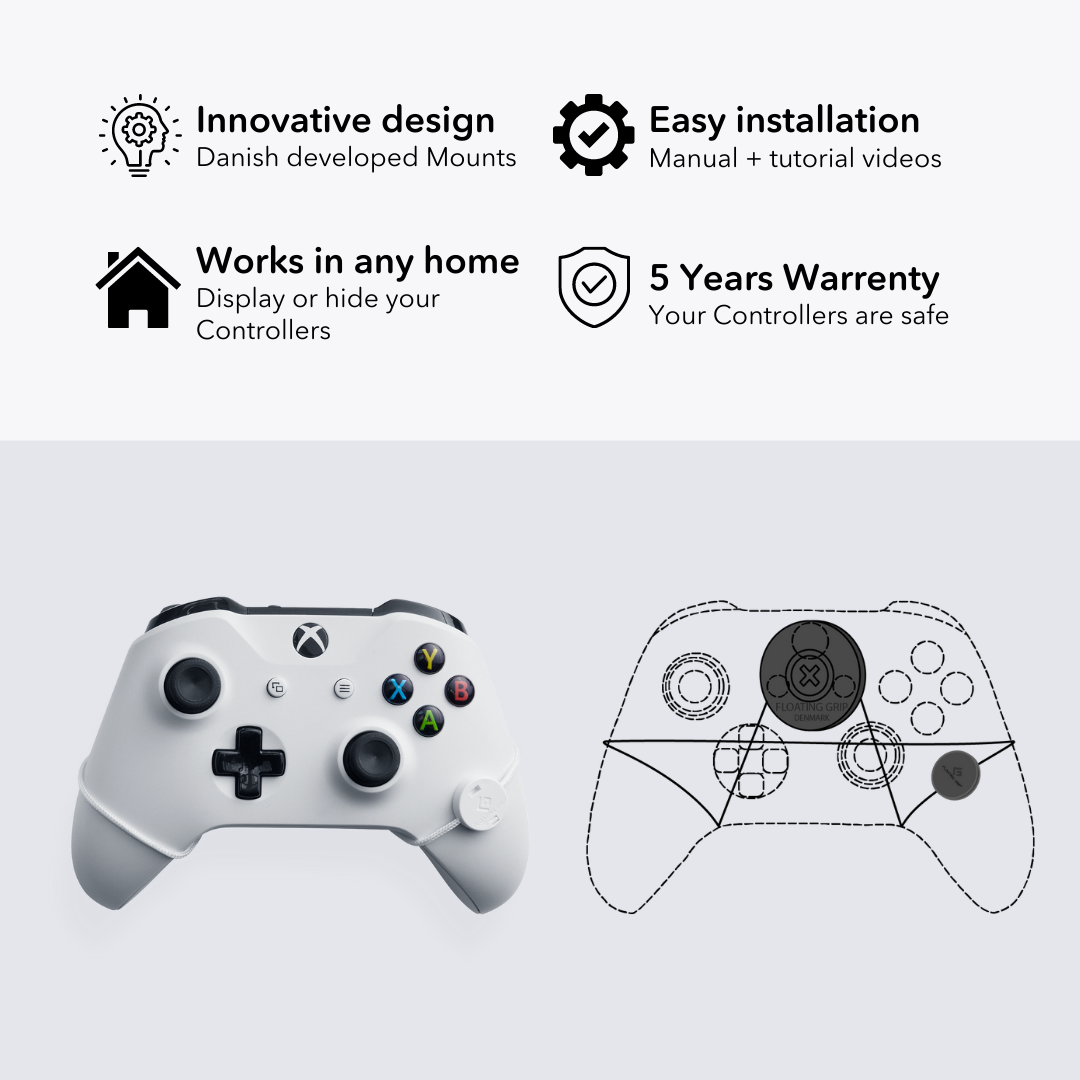 XBOX Controller Wall Mounts by FLOATING GRIP | Microsoft XBOX