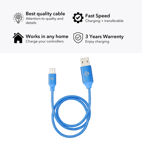 0,5M/2ft LED USB-C/USB-A Cable | High-Speed Charging + Sync - FLOATING GRIP