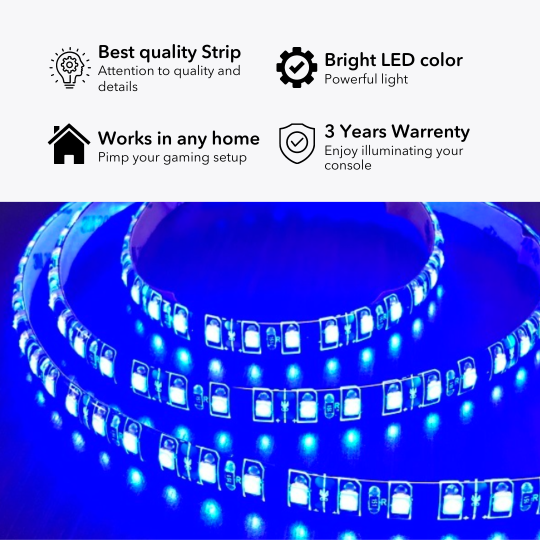 0,5M LED lysstrimmel - Blå