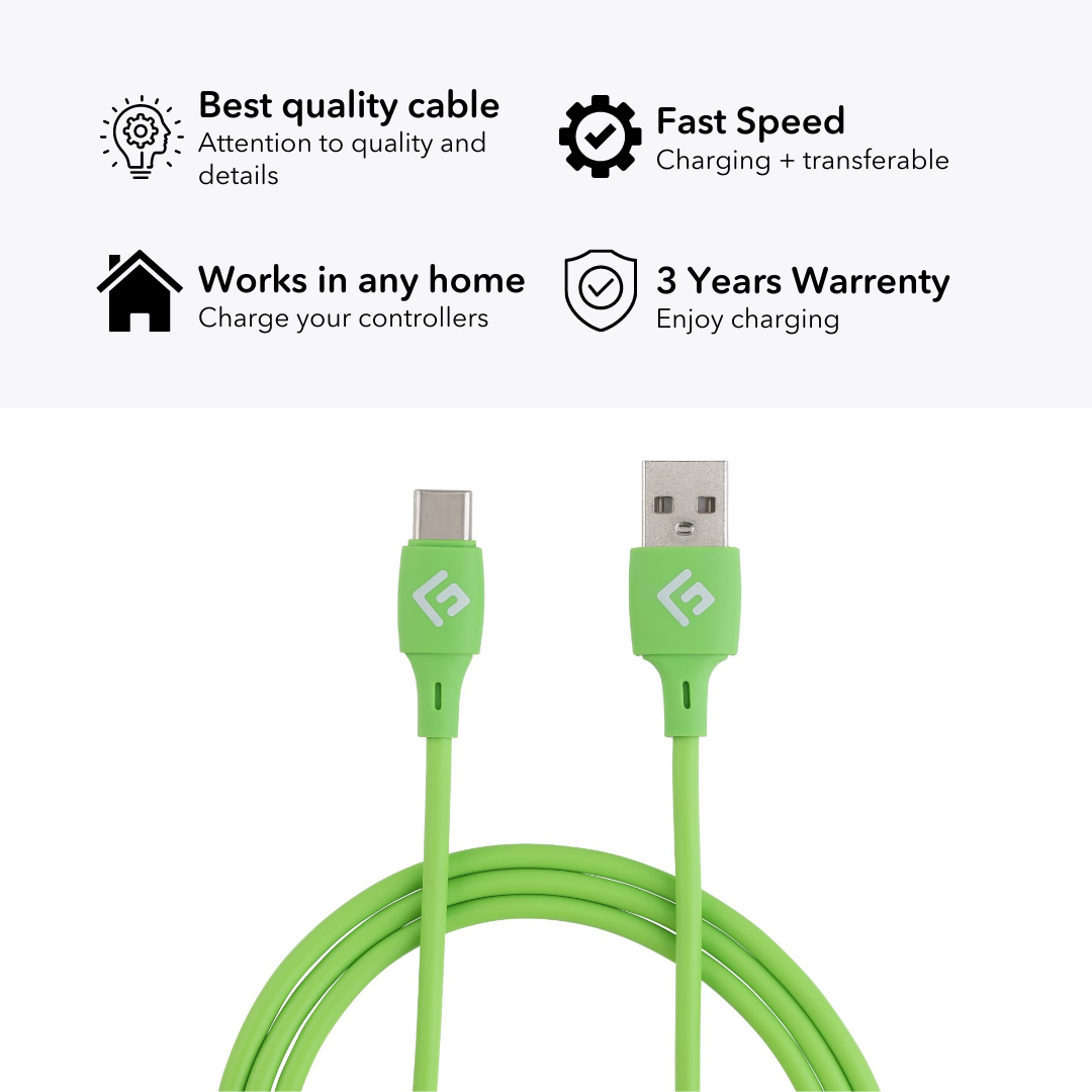 0,5M USB-C/USB-A højhastigheds kabel | Grøn