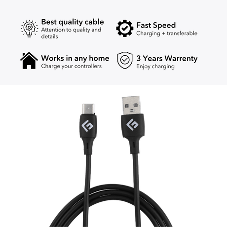 0,5M/2ft USB-C/USB-A Cable | High-Speed Charging + Sync - FLOATING GRIP