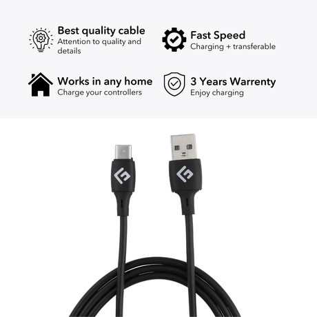 3M/10ft USB-C/USB-A Cable | High-Speed Charging + Sync - FLOATING GRIP