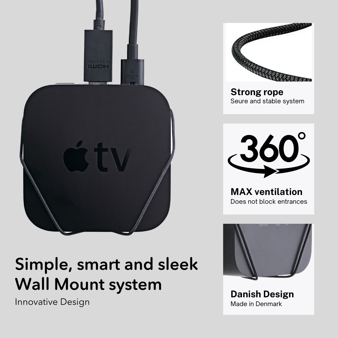 Support TV pour Apple TV 4K 4th support mural supp – Grandado