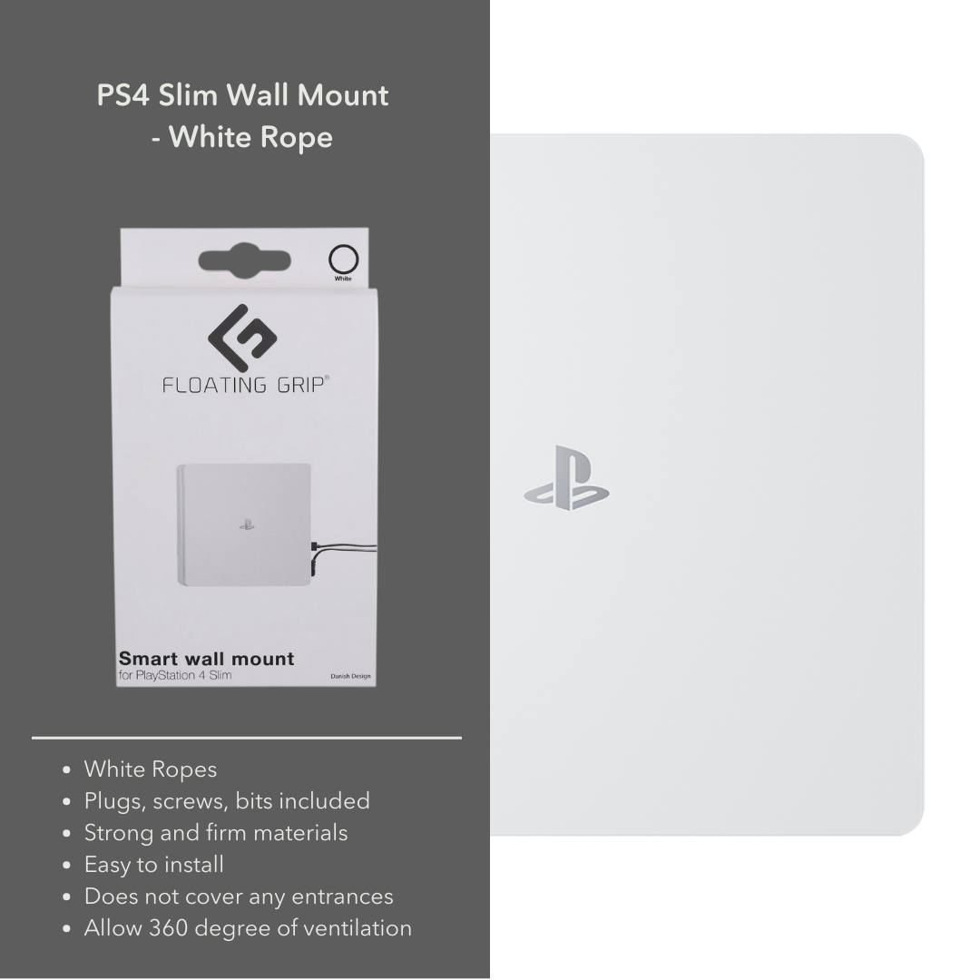 PS4 Slim FLOATING GRIP | Wandhalterung Kompatibel mit PlayStation 4 Slim
