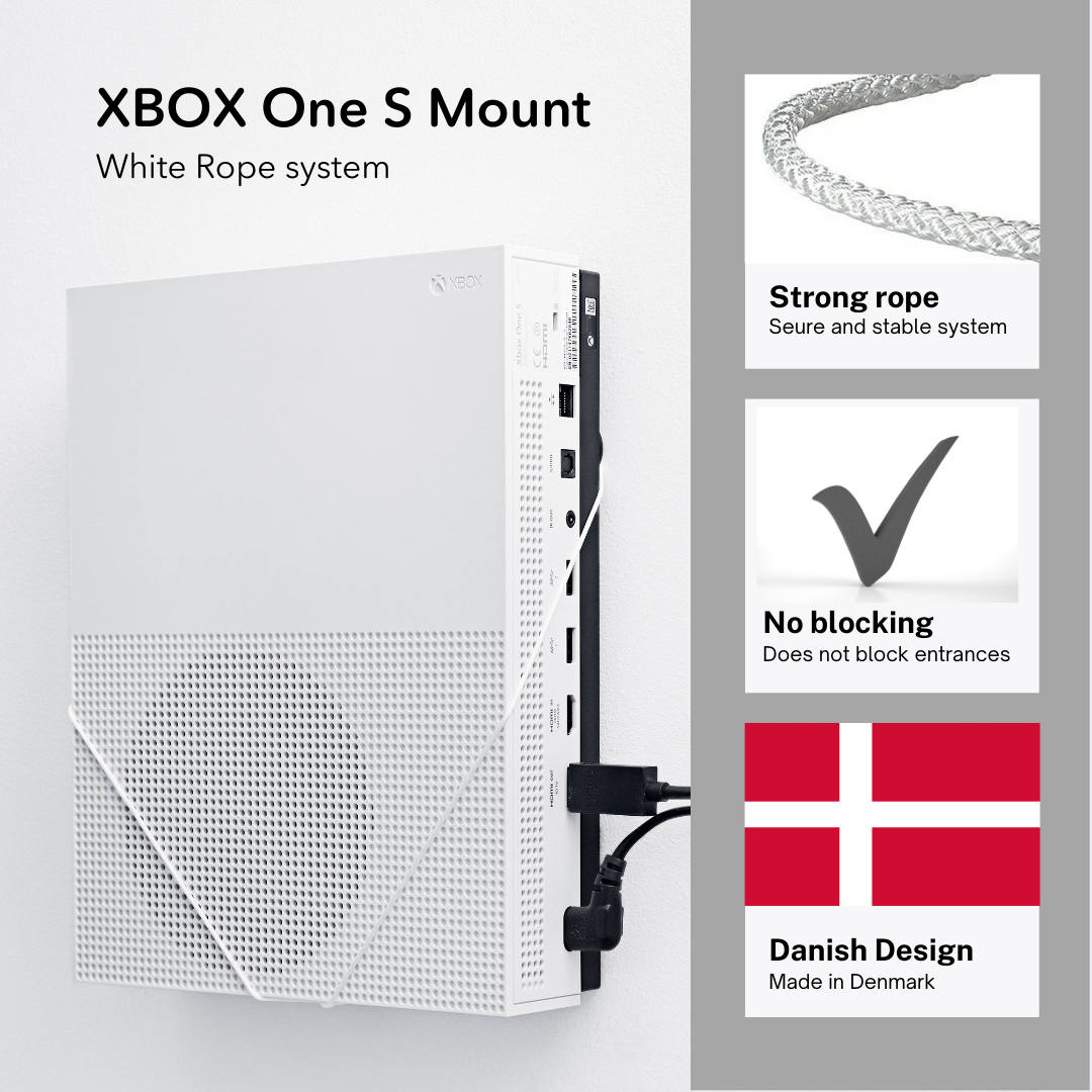 Väggfäste för XBOX One S av FLOATING GRIP | Microsoft XBOX One S