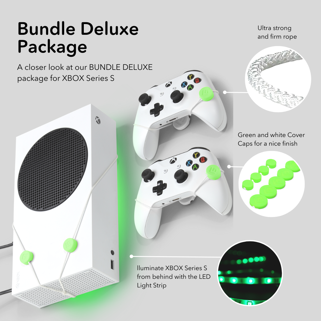 Soporte de pared para Xbox Series X (monta la consola y accesorios en la  pared cerca o detrás del televisor con botón de encendido  izquierdo/derecho)