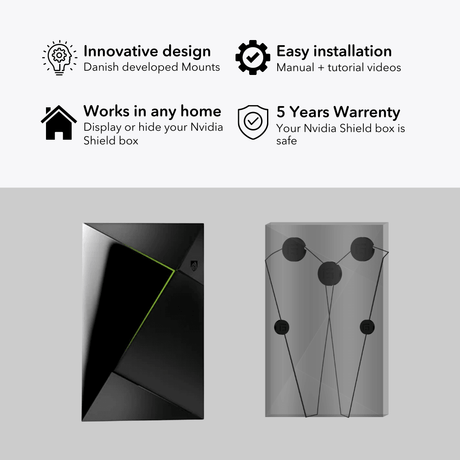 Nvidia Shield TV Box Wall Mount by FLOATING GRIP - FLOATING GRIP