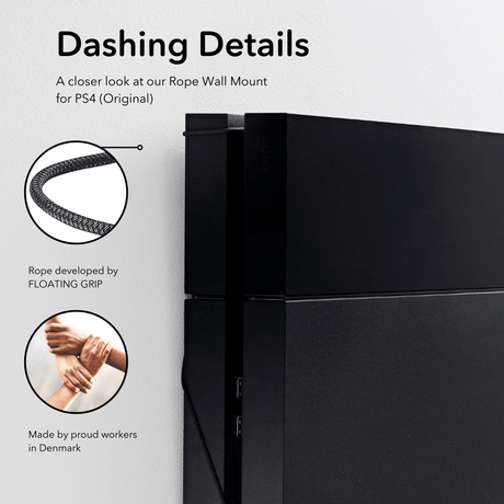 PS4 Wall Mount by FLOATING GRIP | SONY PlayStation 4 - FLOATING GRIP