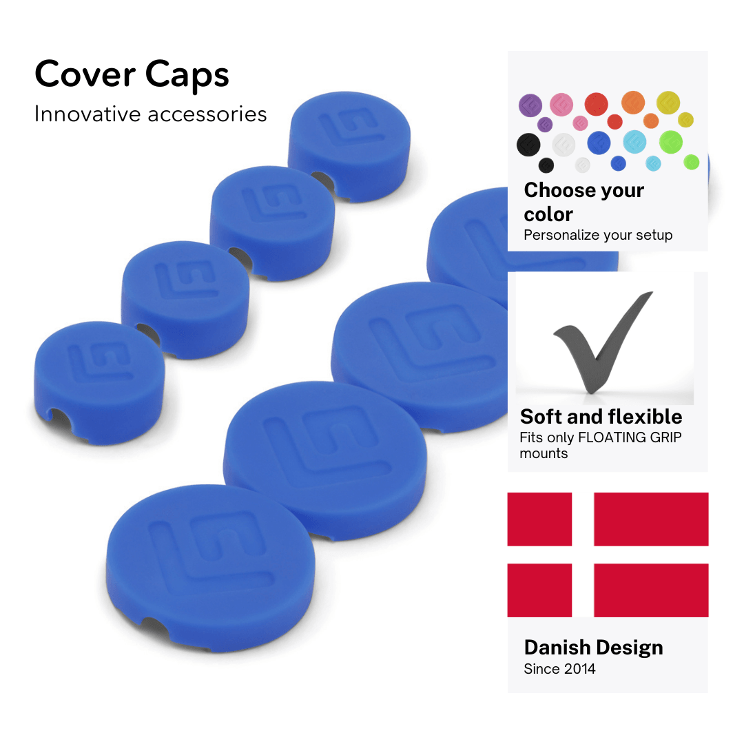 Wall Mount Cover Caps | Blue - FLOATING GRIP