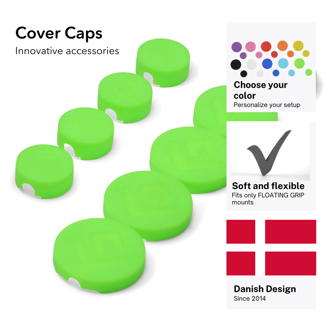 Wall Mount Cover Caps | Green - FLOATING GRIP