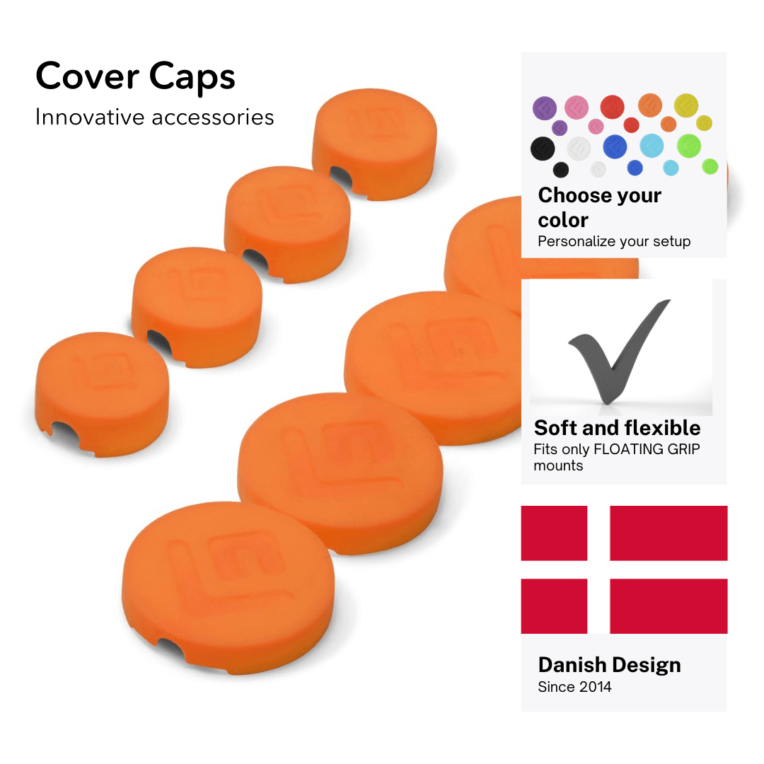 Wall Mount Cover Caps | Orange - FLOATING GRIP
