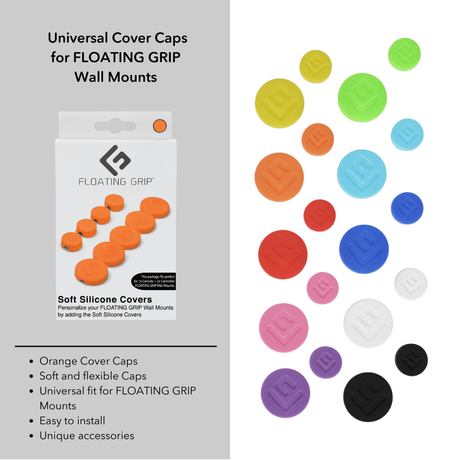 Wall Mount Cover Caps | Orange - FLOATING GRIP