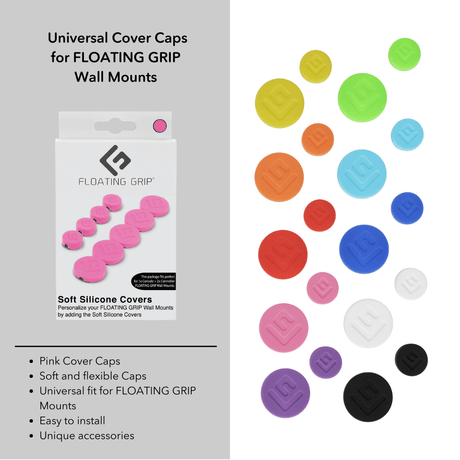 Wall Mount Cover Caps | Pink - FLOATING GRIP