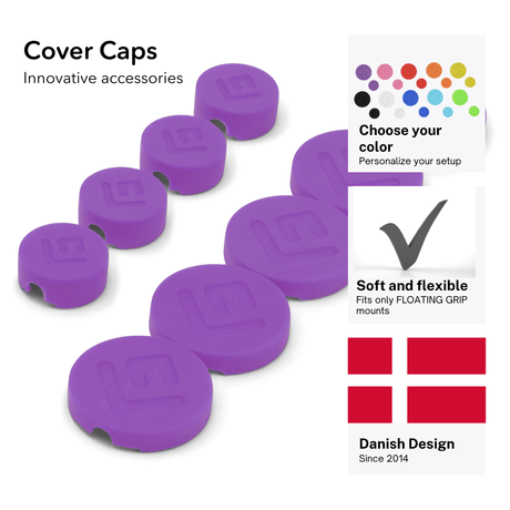 Wall Mount Cover Caps | Purple - FLOATING GRIP