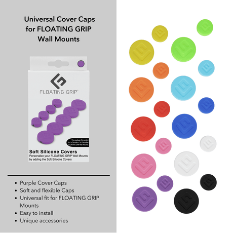 Wall Mount Cover Caps | Purple - FLOATING GRIP