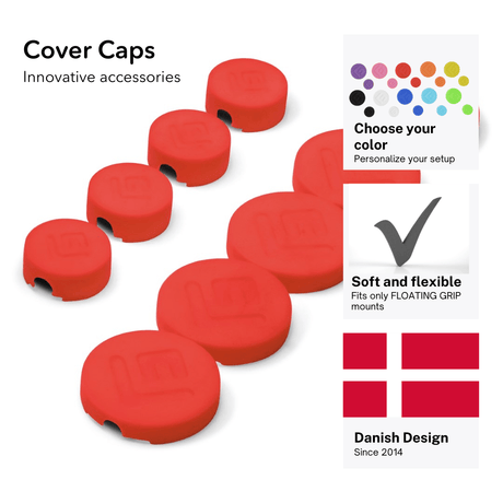 Wall Mount Cover Caps | Red - FLOATING GRIP