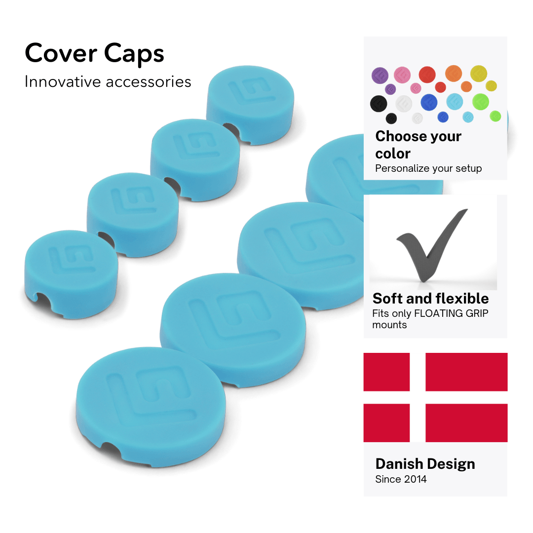 Wall Mount Cover Caps | Turquoise - FLOATING GRIP