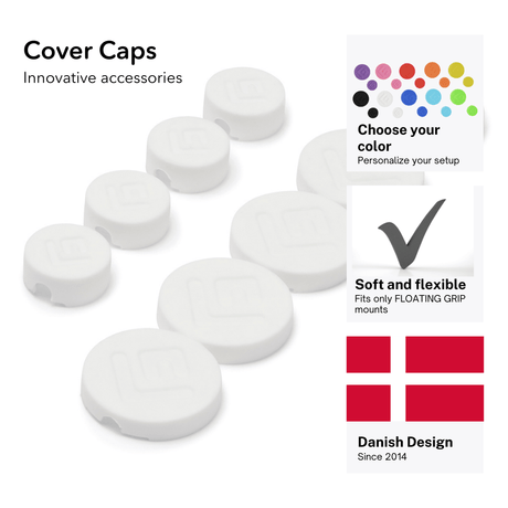 Wall Mount Cover Caps | White - FLOATING GRIP