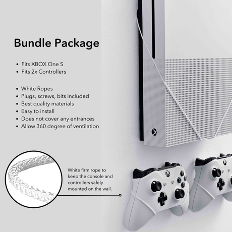 XBOX One S Wall Mount by FLOATING GRIP | Microsoft XBOX One S - FLOATING GRIP