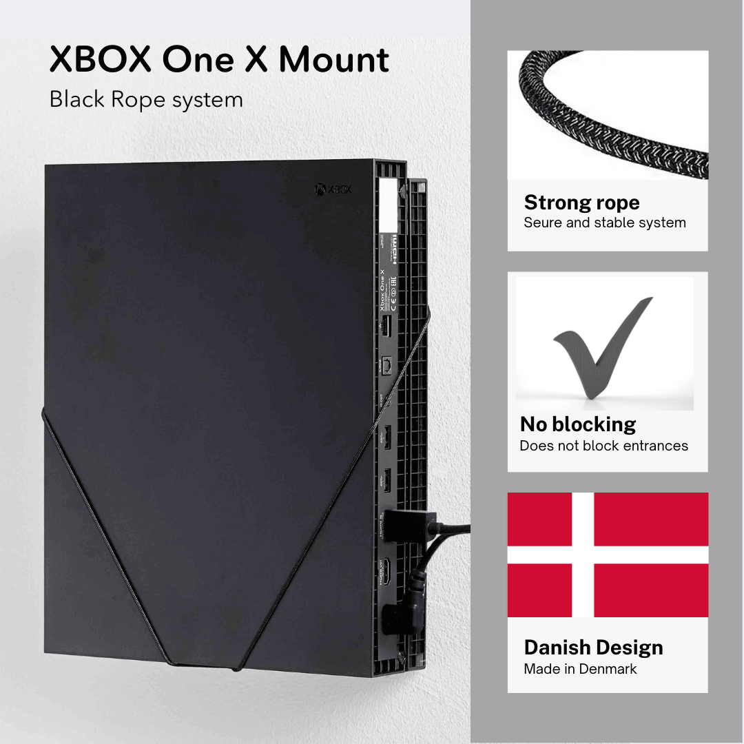 XBOX One X Wall Mount by FLOATING GRIP | Microsoft XBOX One X - FLOATING GRIP